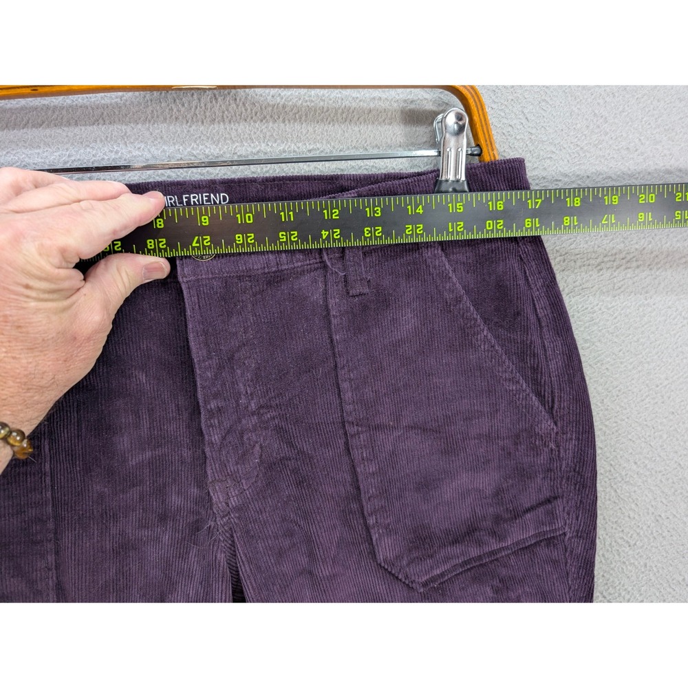 Gap Girlfriend Corduroy Pants Women's 10/30R Purple Cotton Tapered Stretch Y2K - Picture 5 of 9